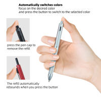 1pc 4-en-1 Pluma De Metal Multicolor Con Sensing De Gravedad Y Lápiz Automático Rojo Azul Y Negro Pluma Ballpoint Para Oficina Y Escuela - details 7