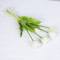 Decoración De Flores Artificiales De Silicona En Forma De Tulipán Para Bodas Y Salones Real Touch Adornos Florales Para El Hogar - details 8