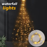 Luces LED De 100 Leds Para Jardín Guirnalda De 2m Con Cinco Ramas Decoración De Navidad Para Casa Y Exterior Luz De Cascada Para Bodas Y Habitaciones - details 0