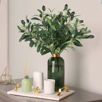 Rama De Olivo Artificial Para Decoración De Bodas Y Fiestas Decoración De Hogar Vaso Jardín Planta Falsa Suministros De Decoración - details 12