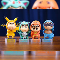 Figura De Acción Crayon Shin Chan Cos Pikachu Colección Ornamento 17cm Modelo PVC Muñeca Decoración Juguetes Regalos Cumpleaños - details 0