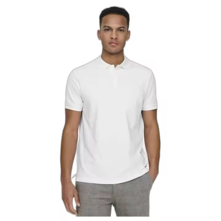 Polo de Manga Corta Only & Sons  para hombre en color blanco - 1