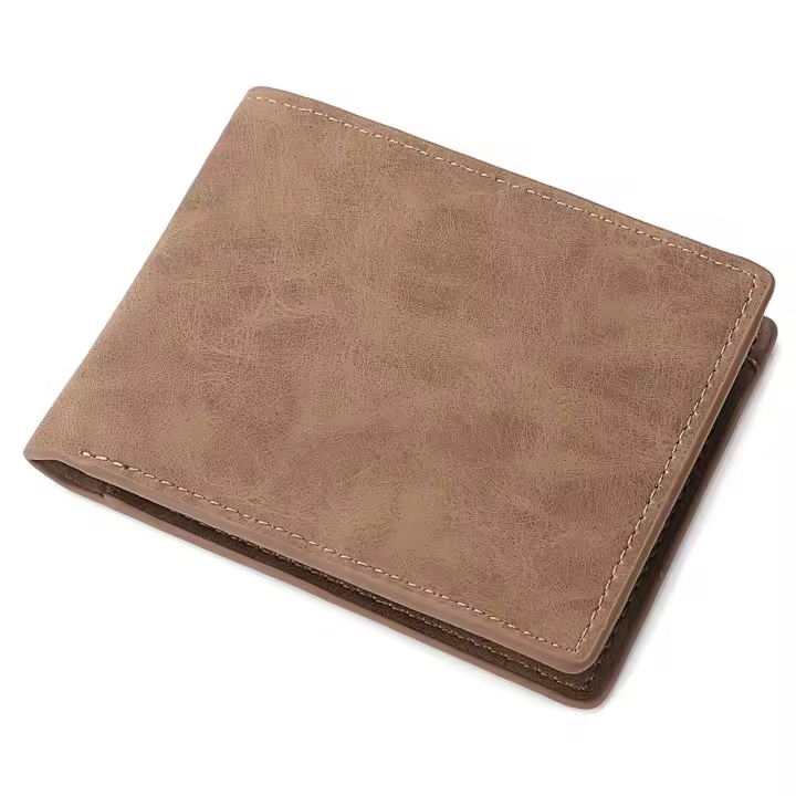 Cartera De Cuero PU Para Hombres Short With PortatarjetasLigera Y Compacta Para Viajes Monedero Móvil Para Niños - 1
