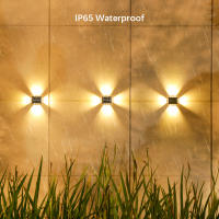 Lámpara Solar Exterior 10LED Impermeable De Cuatro Hojas De Cloaca Control De Luz Para Valla Jardín Calle Balcón 2 Pack - details 5