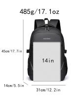 Mochila Unisex Casual De Gran Capacidad Impermeable Con Capa De Computadora Para Viajes Al Aire Libre Materiales Oxford Y Poliéster - details 0