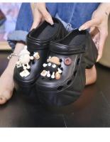 Sandalias De Tobillera Gruesas Para Mujer Verano 2025 Clogs Con Plataforma Y Tacón De 7cm Para Playa Y Jardín EVA Cómodas Y Antideslizantes Tallas 34-41 Colores Negro Blanco Kanki - details 13