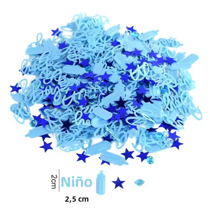 Confeti Azul Y Rosa Para Baño De La Madre Decoraciones DIY Para Fiesta De Cumpleaños De Bebé Niño Y Niña Descubrimiento Del Género Paquete De 15g - 1