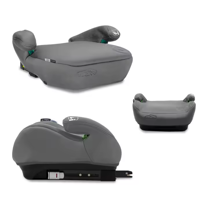 Asalvo Silla de Auto I-Size Alzafix gris - Elevador de Auto con Sistema Isofix para Niños de 125 a 150 cm - 1