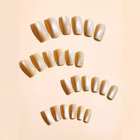 24pcs/set Uñas Postizas Cortas Cuadradas Con Diseño De Ojos De Gato Y Brillo En Colores Rosa Verde Morado Amarillo Y Nude Para Artículos De Belleza Y Uñas - details 19