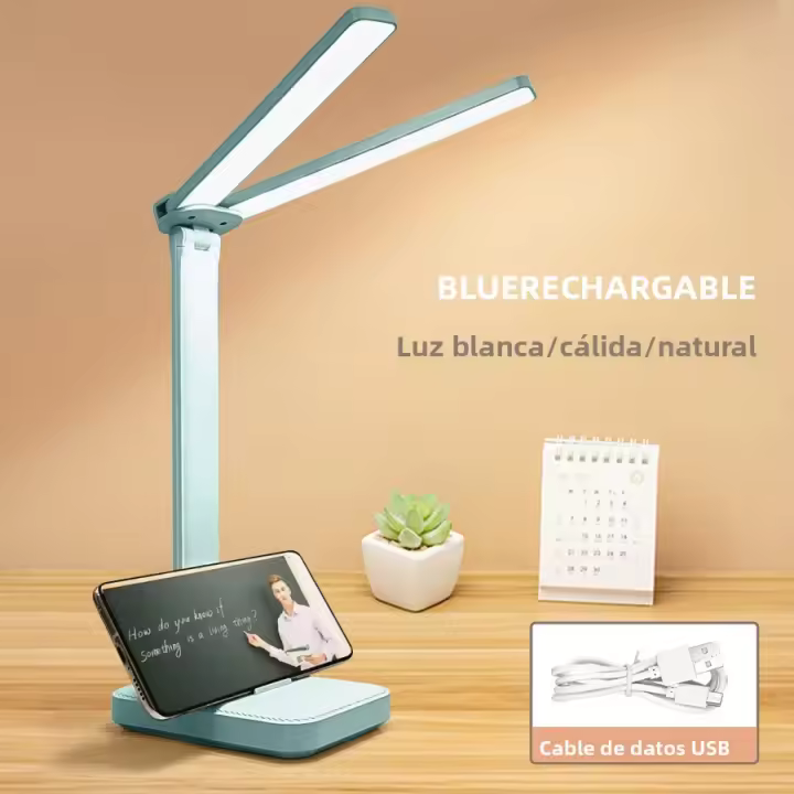 Lámpara De Escritorio LED Recargable USB Con Sensor Táctil 3 Niveles De Iluminación Plegable Protección Ocular Para Dormitorio Y Oficina - 1