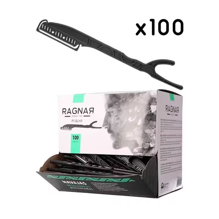 RAGNAR BARBER LINE Dispensador 100 Navajas Desechables Precintas - 1