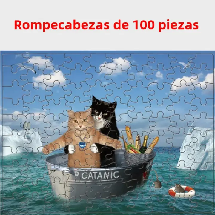 Rompecabezas De Papel 100 Piezas Catanic Animales Educativo Para Adultos Y Niños Juguetes De Descompresión Regalos Inteligentes - 1