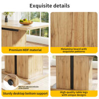 Mesa de Cocina Retráctil 119-158.5x80cm - Extensión with Insertos Internos, Poste en T para Estabilidad, Ahorra Espacio, Ideal para Cocina y Sala - details 3