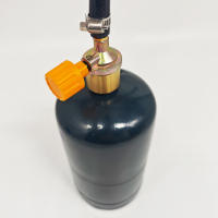 Kit De Inflado De Tanque De Gas Para Camping Adaptador De Recarga Butano Con Válvula De Cilindro Herramienta De Aluminio No Desechable - details 8