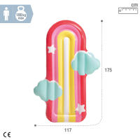 INTEX - Colchoneta hinchable, 117x20x175 cm, Diseño arcoíris, nubes y estrellas, Con 2 cámaras de aire, Incluye parche reparación, Colchonetas de piscina, Hinchables playa, Juguete agua, Flotador - details 3