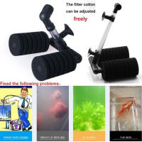 Filtro De Acuario Con Esponja Bioquímica Y Bomba De Aire Montaje En Pared Herramientas De Filtro Para Tanque De Peces - details 2
