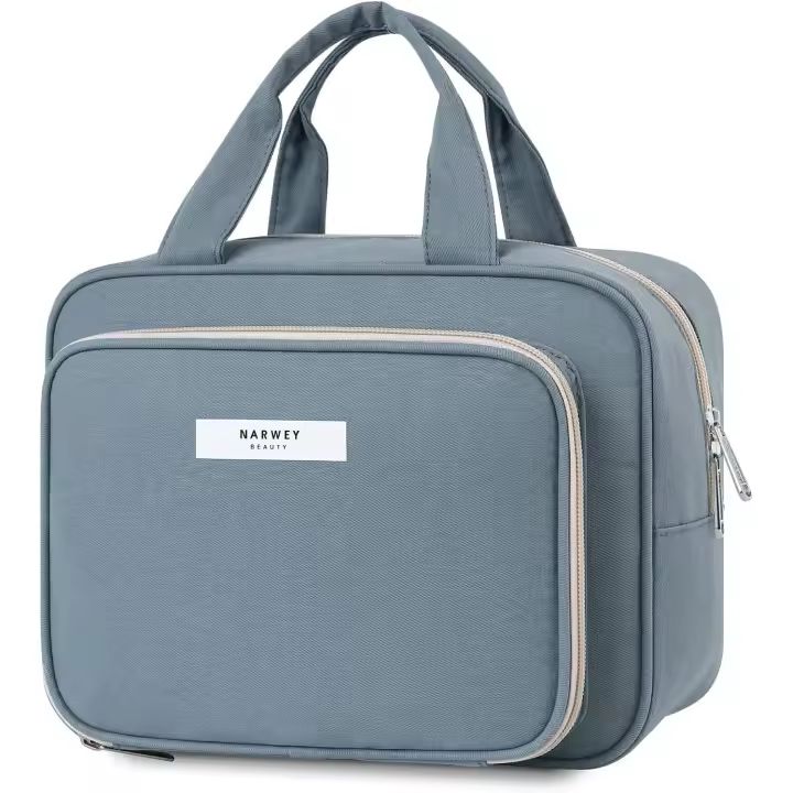 Bolsa de Maquillaje Organizador de Cosméticos para Mujeres y Niños Neceser (Gris Azul) - 1