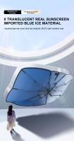 Dcolor 1 unidad de Parasol Coche Delantero con funda plastico, Parasol Plegable Coche Modelo Mejorado con Mango Plegable Ajustable, Paraguas Coche Anti UV Rayos para la mayoría de los Coches, SUV, Camiones, color negro,Max. ancho 140cm x Max. largo 79cm - details 10