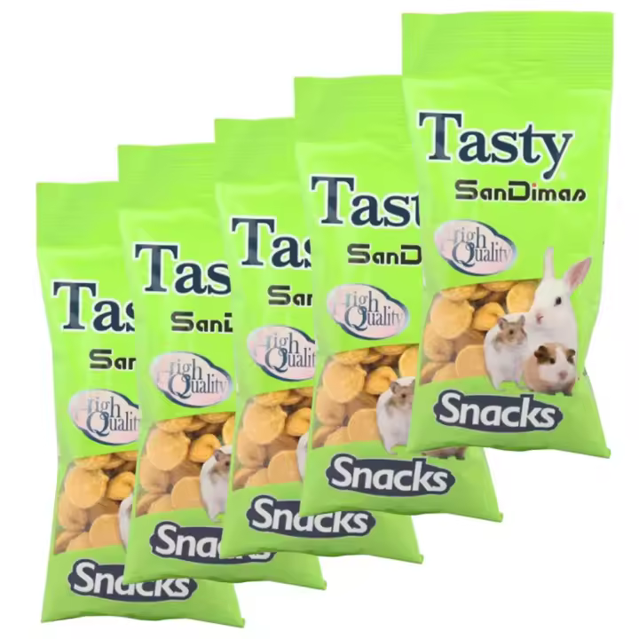SANDIMAS MULTIDROPS TASTY CHUCHES PARA ROEDORES SABOR ZANAHORIA, PACK 5 UNIDADES DE 60 GRAMOS CADA UNA. - 1