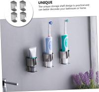4 soportes de pared para cepillos de dientes eléctricos, estante para ahorrar espacio en el baño, fácil instalación, para decoración del hogar. - details 5