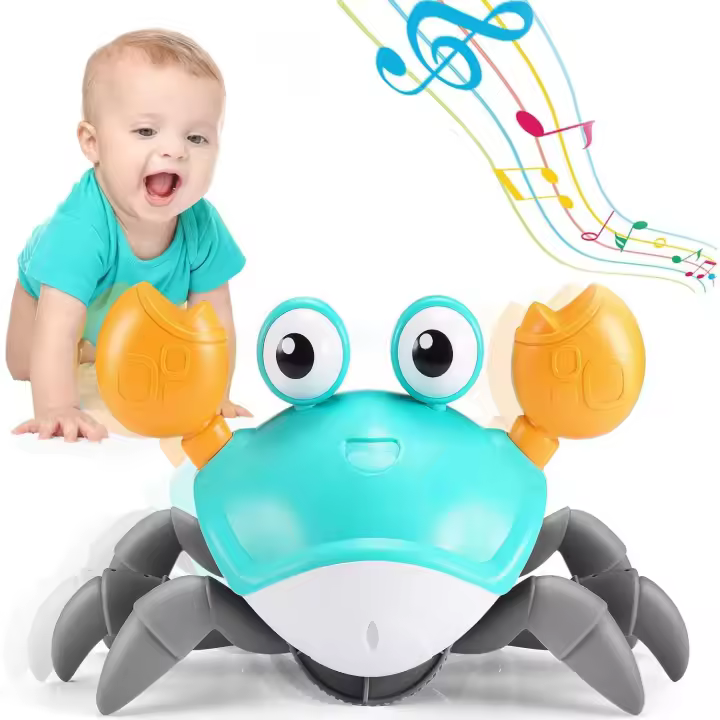 Escape de inducción para niños, Juguetes de pulpo y Cangrejo para gateo, mascotas electrónicas, juguetes musicales Educativos para niños Pequeños, Gift de Navidad - 1