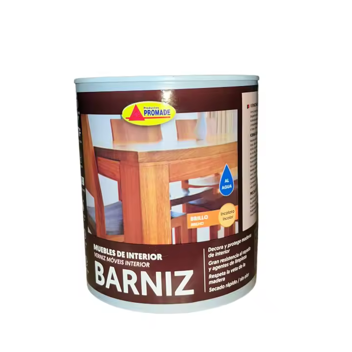 Promade Barniz Brillo Incoloro Muebles interior Agua 750ml - 1