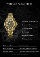 Reloj De Pulsera Masculino ONOLA Vintage Resistente Al Agua Con Correa De Acero Original Moda Casual Lujo Dorado Relogio Masculino - details 2