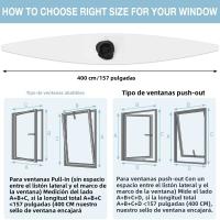Sella De Ventana Impermeable Para Aire acondicionado Portátil Ventanas Inclinadas Y Ásperas Instalación Fácil Tela Ajustable Para Bafle - details 1