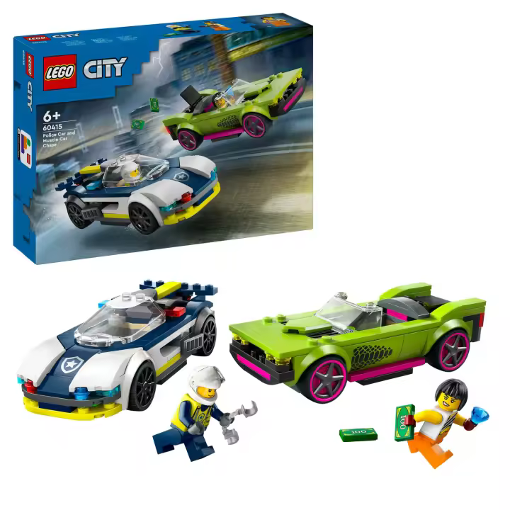 Coche de Policía y Potente Deportivo - LEGO CITY 60415 - 1