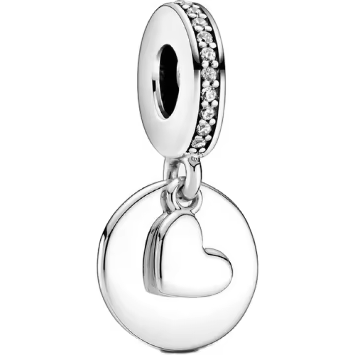Charm colgante Pandora 799212C01 Disco de corazón - 1