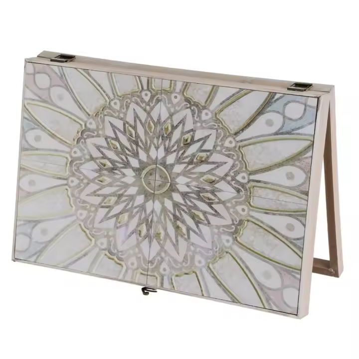 Dcasa - Tapa contador de luz o cubrecontador electricos de madera mandala de 46x6x32 cm - 1