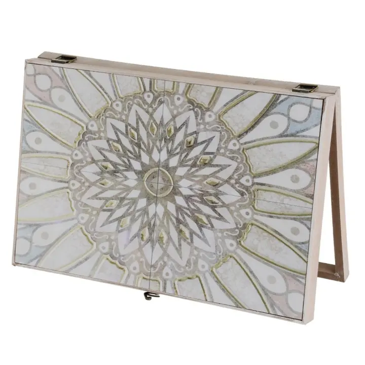 Dcasa - Tapa contador de luz o cubrecontador electricos de madera mandala de 46x6x32 cm - 1