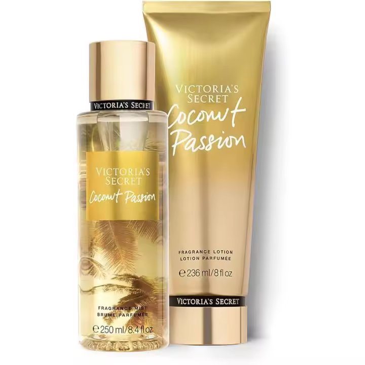 Victoria´s Secret  Coconut Passion  Bruma y Loción Perfumada Corporal  250 ml y 236 ml  Paquete de 2 Unidades (1 x 250 ml + 1 x 236 ml) - Victoria Secret - 1