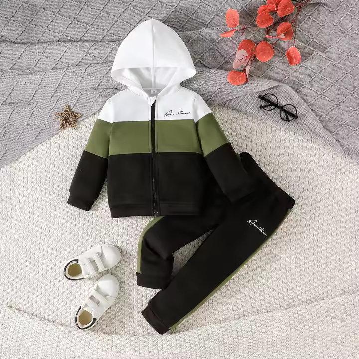 Conjunto Niños Tre de Children ColorBlock 2-7 Años - Chaqueta con Capucha + Pantalones Moda - 1