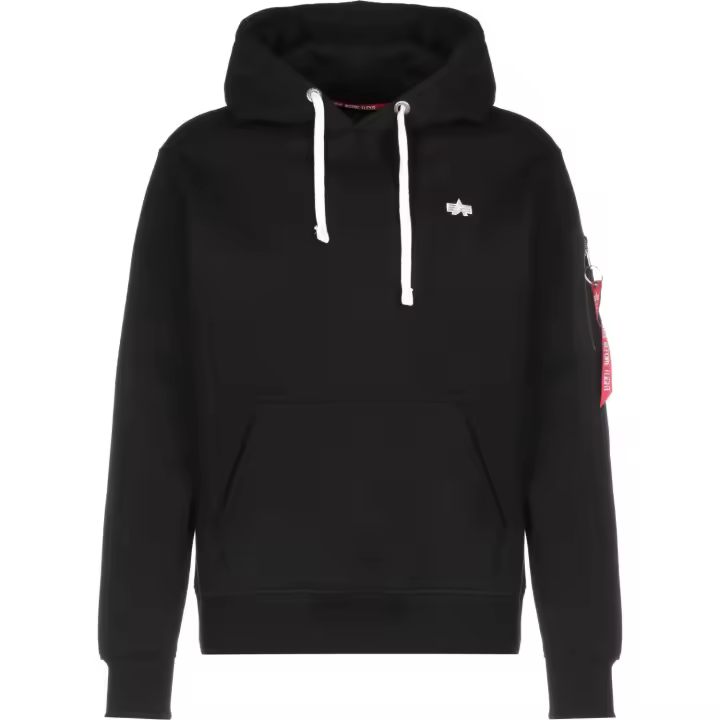 🖤 Sudadera Alpha Industries EMB Hoodie –Etiqueta "Remove Before Flight" - 1