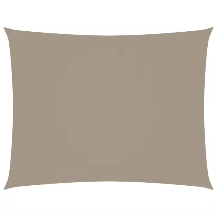 vidaXL Toldo de vela rectangular tela Oxford gris taupe 3x4 m - 1