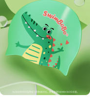 Gorro de natación de silicona para niños swimbobo para niños y niñas con pelo largo, impermeable, protección para los oídos sin apretar la cabeza, bonito gorro de natación para nadar. - details 23