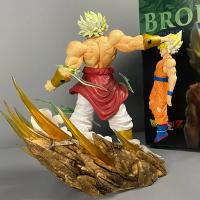 Figura De Acción Dragon Ball 20cm Broly Vs Super Saiyan Goku Estatua Colección Modelo Juguetes Para Niños Regalos PVC GK - details 2