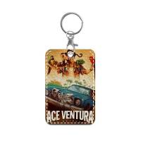 Porta Tarjetas De Acceso Y Llavero De Cuero A-Ace Ventura Película Comedia Hombre Mujer Estilo Clásico Cartoon - details 5