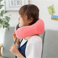 Almohada De Memoria Para Viaje Con Soporte Cervical En Forma De U Para Coches Y Aviones Tejido Magnético Suave Y Confortable Para El Cuello - details 1