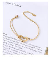 Encanto Pulsera de acero inoxidable para mujer, cadena de bola de acero de doble capa con corazón hueco, joyería para fiesta, amigos, los mejores regalos, pulsera de acero inoxidable de Color dorado para mujer, joyería étnica Cultural - details 23