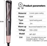 Plancha y rizador del cabello de 2 in 1 con revestimiento de cerámica y un visor LED con niveles de temperaturas que pueden rondar desde los 130ºC a los 230ºC para un acabado profesional - details 4