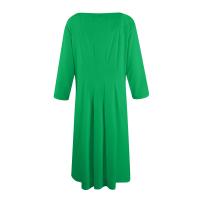 Vestido Largo De Manga Larga Para Mujer Casual Suéter Con Bolsillos Estilo Swing Suelto Cuello Redondo Color Sólido Vestido Robe - details 25