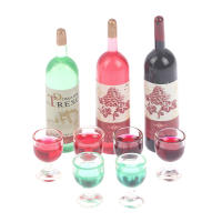 Juego De 3 Piezas Miniatura De Botella De Vino Y Vaso Para Muñecas Casa De Muñecas Decoración De Escritorio Juguete Educativo Para Niños - details 0