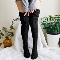 Calcetines Largos Casuales Para Mujer De Algodón Suave Impresión Sólida Thicker High Floor Socks Medias Hasta La Rodilla Para Otoño E Invierno - details 4
