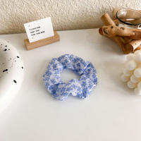 Set De Cinturones Elásticos Para El Cabello En Azul Y Blanco Con Estilos Chequered Polka Dot Floral Y Plisados Para Niñas Adecuado Para Moños Y Travadas - details 8