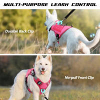 Harnés Táctico Ajustable Para Perros Grandes Con Manija Y Reflectante Para Labrador Retriever Y Siberian Hound - details 2