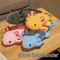 Peluche De 45cm De Axolote Colorido Kawaii Juguete Suave Para Niños Almohada De Peluche Larga Regalo Para Niños - details 0