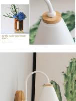 Iluminación De Pared Nórdica Luz De Noche Para Dormitorio Y Sala De Estar Decoración De Madera Retro Lámpara De Interior LED Moderna - details 6