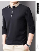 Camisa Polo Casual Para Hombres Con Rayas Y Cuadros Manga Larga Estilo Solido Moda Top De Cuello Redondo Material De Algodón - details 14